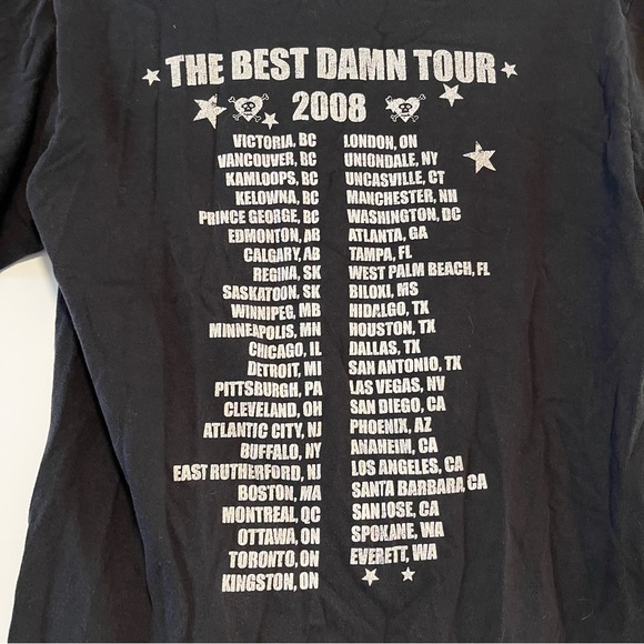Avril Lavigne Vintage 2008 Tour Tee Shirt - Picture 10 of 13